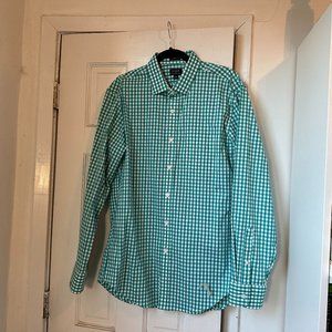 J Crew Flex Wrinkle Free Gingham Shirt, Size L